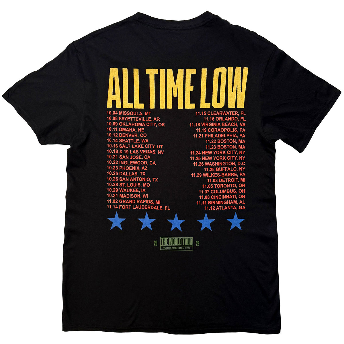 ALL TIME LOW - EVERYONES TALKING WORLD TOUR - T-Shirt Black