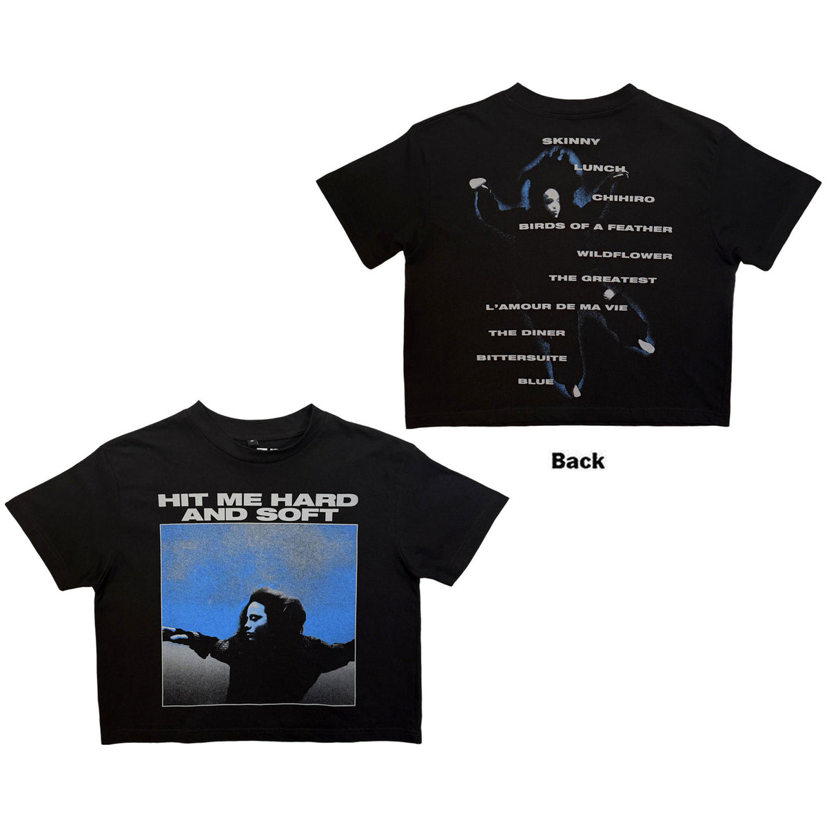 BILLIE EILISH - HMHAS TRACKLIST - Ladies Crop Top Black