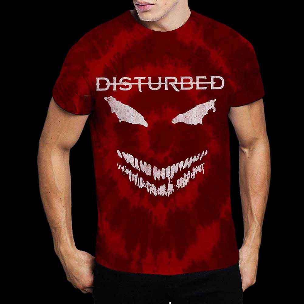 DISTURBED - SCARY FACE - T-Shirt Red