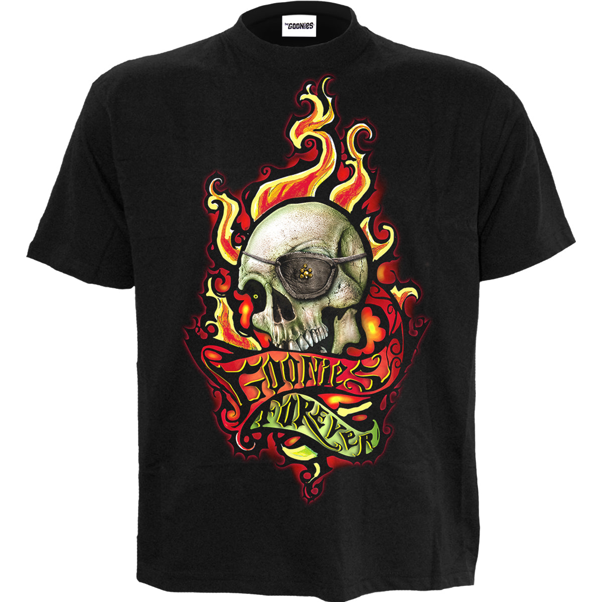 THE GOONIES - FOREVER - Front Print T-Shirt Black
