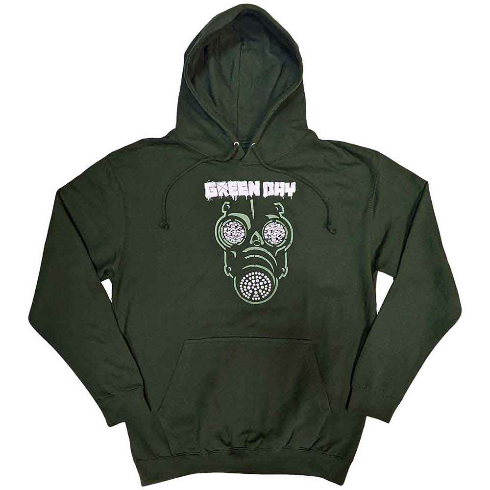 GREEN DAY - MASK - Pullover Hoodie Green
