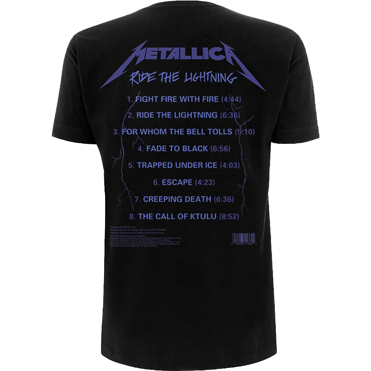 METALLICA - RIDE THE LIGHTENING TRACKS - T-Shirt Black