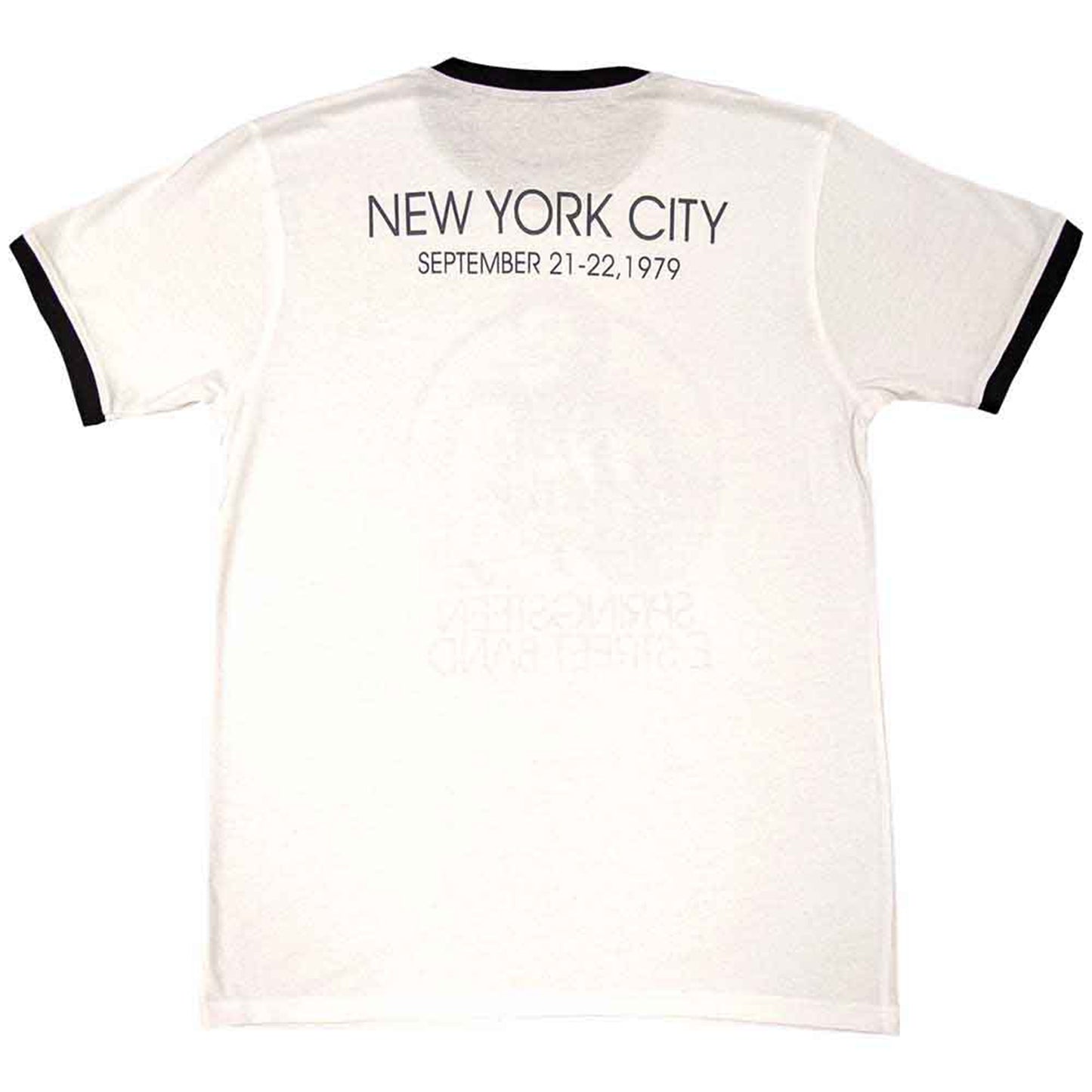 BRUCE SPRINGSTEEN - NYC - Ringer T-Shirt White (Back Print)