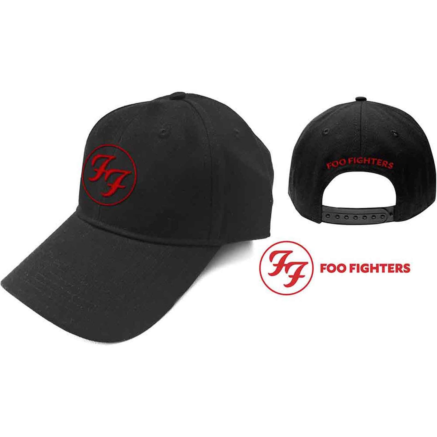 FOO FIGHTERS - RED CIRCLE LOGO - Baseball Cap Black