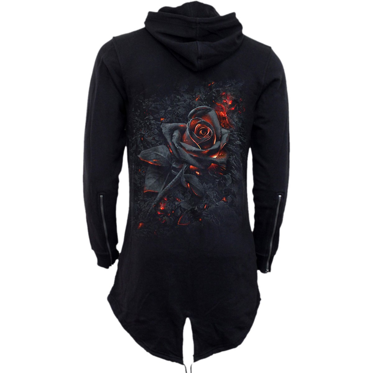 BURNT ROSE - Ladies Fish Tail Full Zip Hoody - Zip Sleeve - Spiral USA