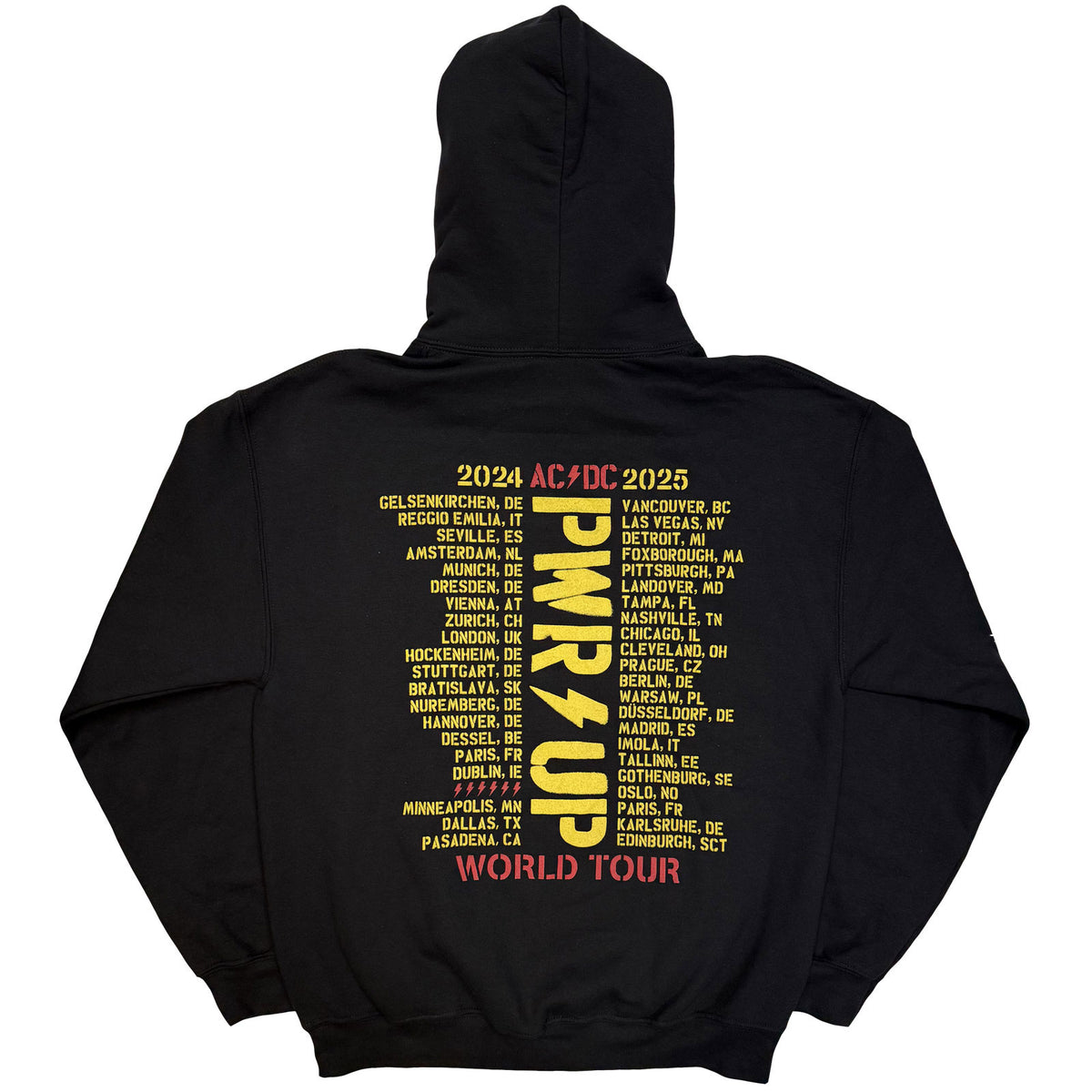 AC/DC - LIGHTNING BOLT WORLD TOUR '24-'25 - Pullover Hoodie Black