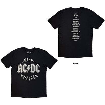 AC/DC - SILVER HIGH VOLTAGE EU TOUR '25 - T-Shirt Black