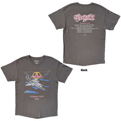 AEROSMITH - SUMMER TOUR '85 - T-Shirt Charcoal Grey