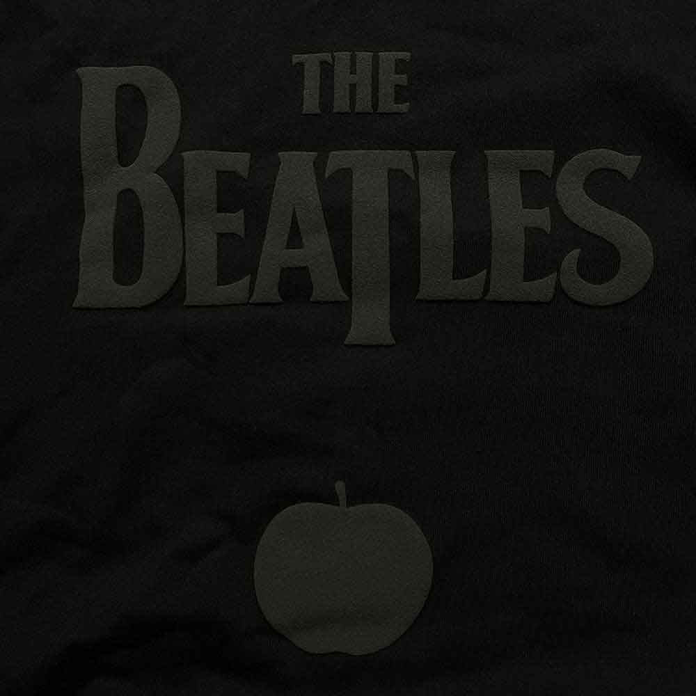 THE BEATLES - DROP T LOGO & APPLE - Pullover Hoodie Black