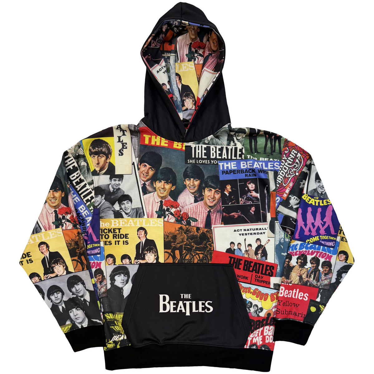 THE BEATLES - SINGLE COVERS - Pullover Hoodie Black