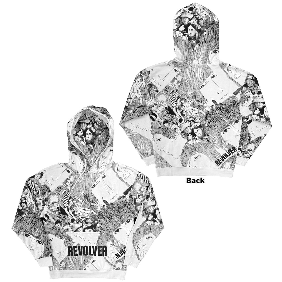 THE BEATLES - REVOLVER - Pullover Hoodie White