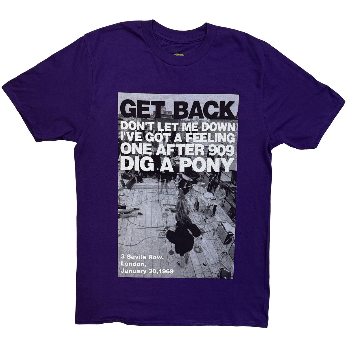 THE BEATLES - ROOFTOP SHOT - T-Shirt Purple
