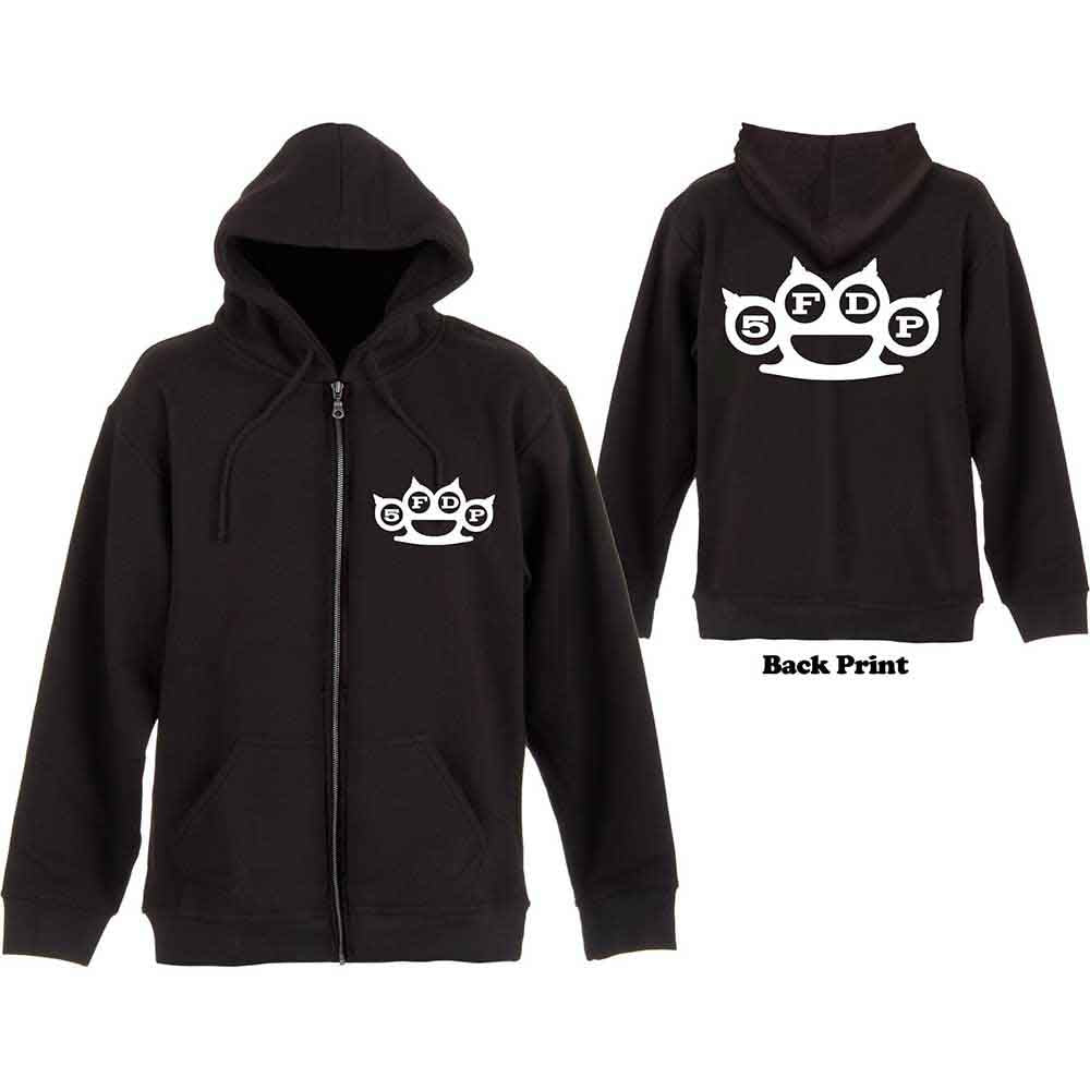 FIVE FINGER DEATH PUNCH - KNUCKLES - Zipped Hoodie Black
