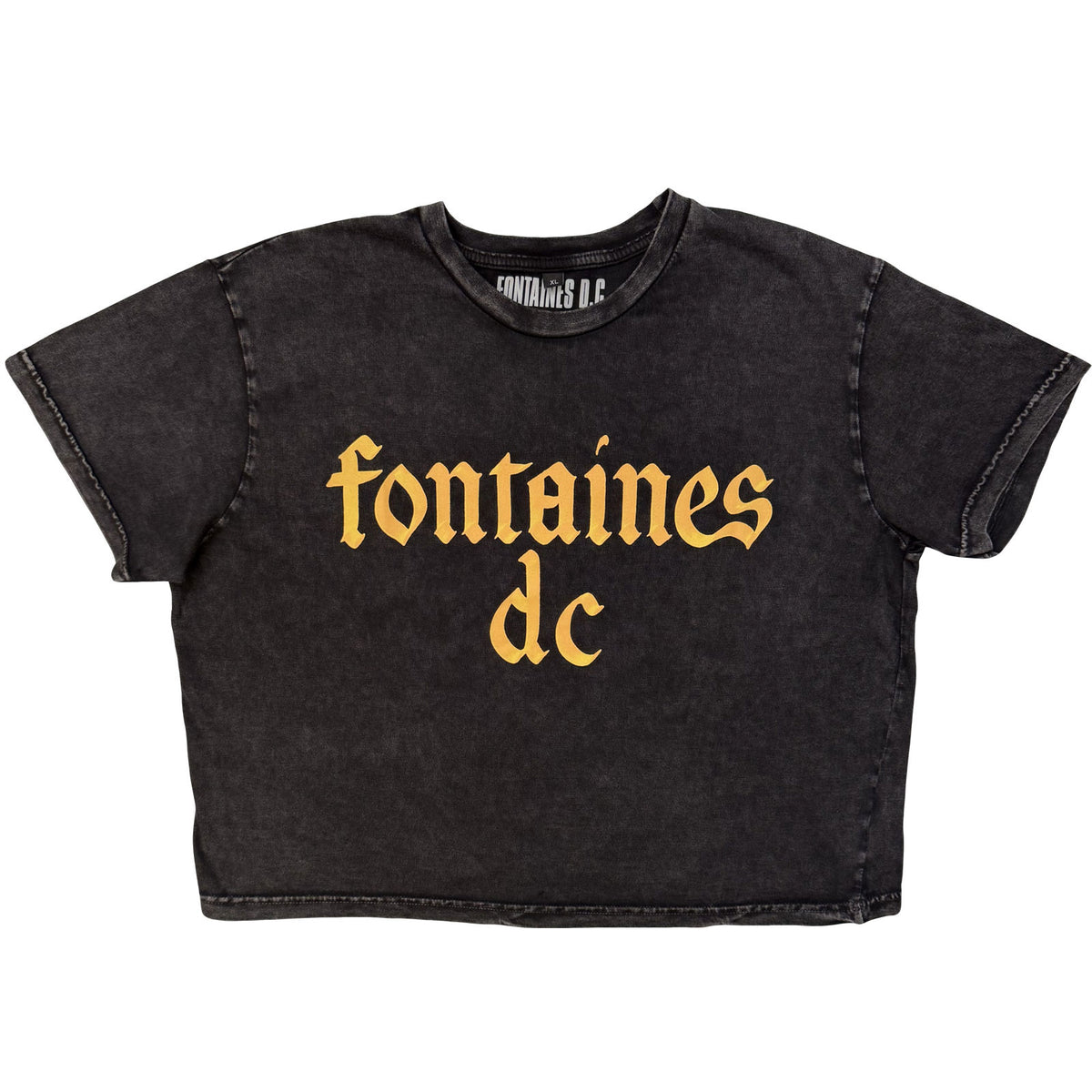 FONTAINES D.C. - GOTHIC LOGO - Ladies Crop Top Grey