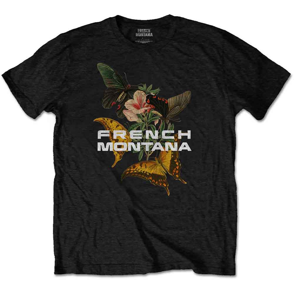 FRENCH MONTANA - BUTTERFLY - T-Shirt Black
