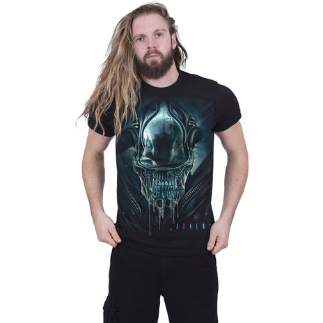ALIEN - XENO MORPH - Front Print T-Shirt Black