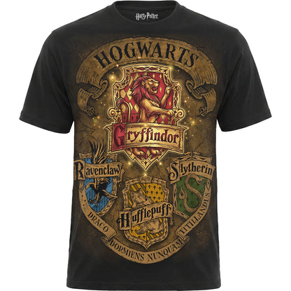 HARRY POTTER - GRYFFINDOR CREST II - Front Print T-Shirt Black