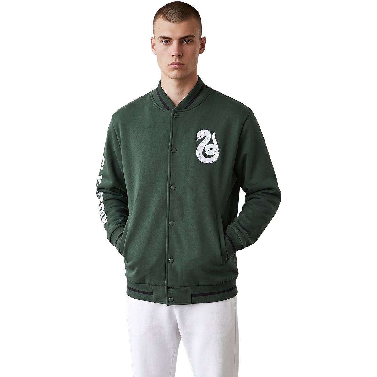 HARRY POTTER - SLYTHERIN CHEST ICON - Baseball Jacket Dark Green