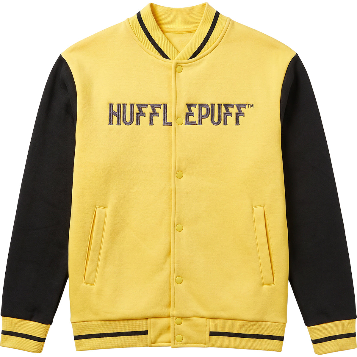HARRY POTTER - HUFFLEPUFF HOUSE NAME - Baseball Jacket Dk Yellow Contrast Slvs A