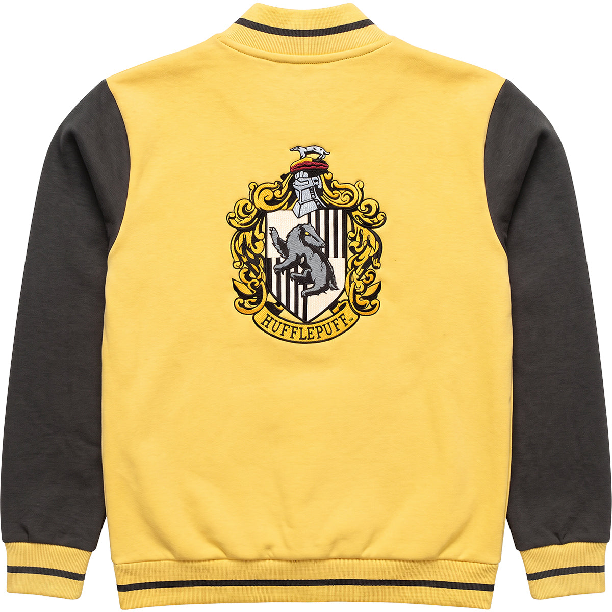 HARRY POTTER - HUFFLEPUFF HOUSE NAME - Baseball Jacket Dk Yellow Contrast Slvs A