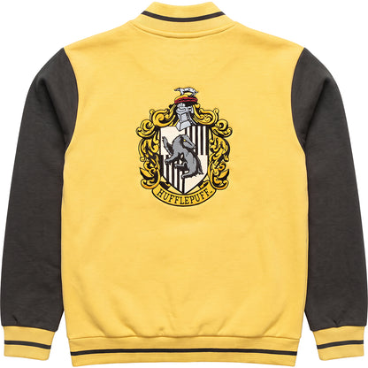 HARRY POTTER - HUFFLEPUFF HOUSE NAME - Baseball Jacket Dk Yellow Contrast Slvs A