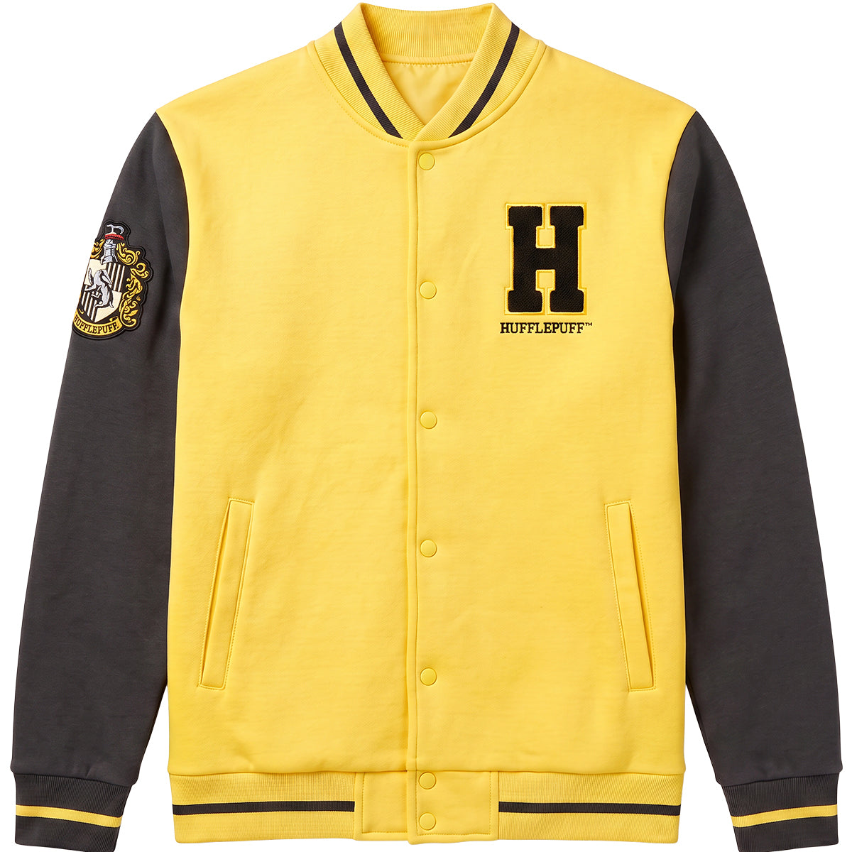 HARRY POTTER - HUFFLEPUFF VARSITY - Baseball Jacket Dk Yellow Contrast Slvs B