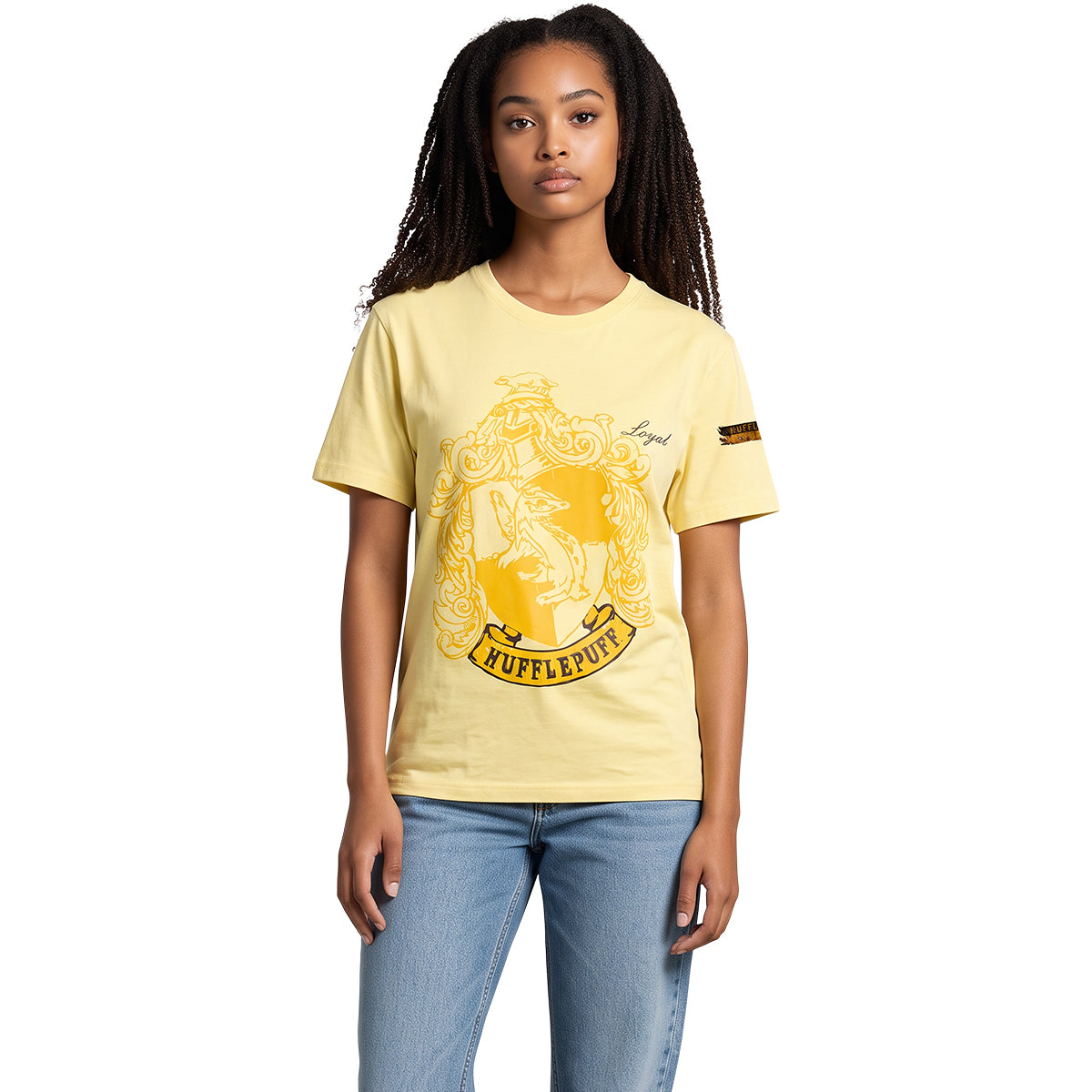 HARRY POTTER - HUFFLEPUFF EMBLEM - T-Shirt Light Yellow