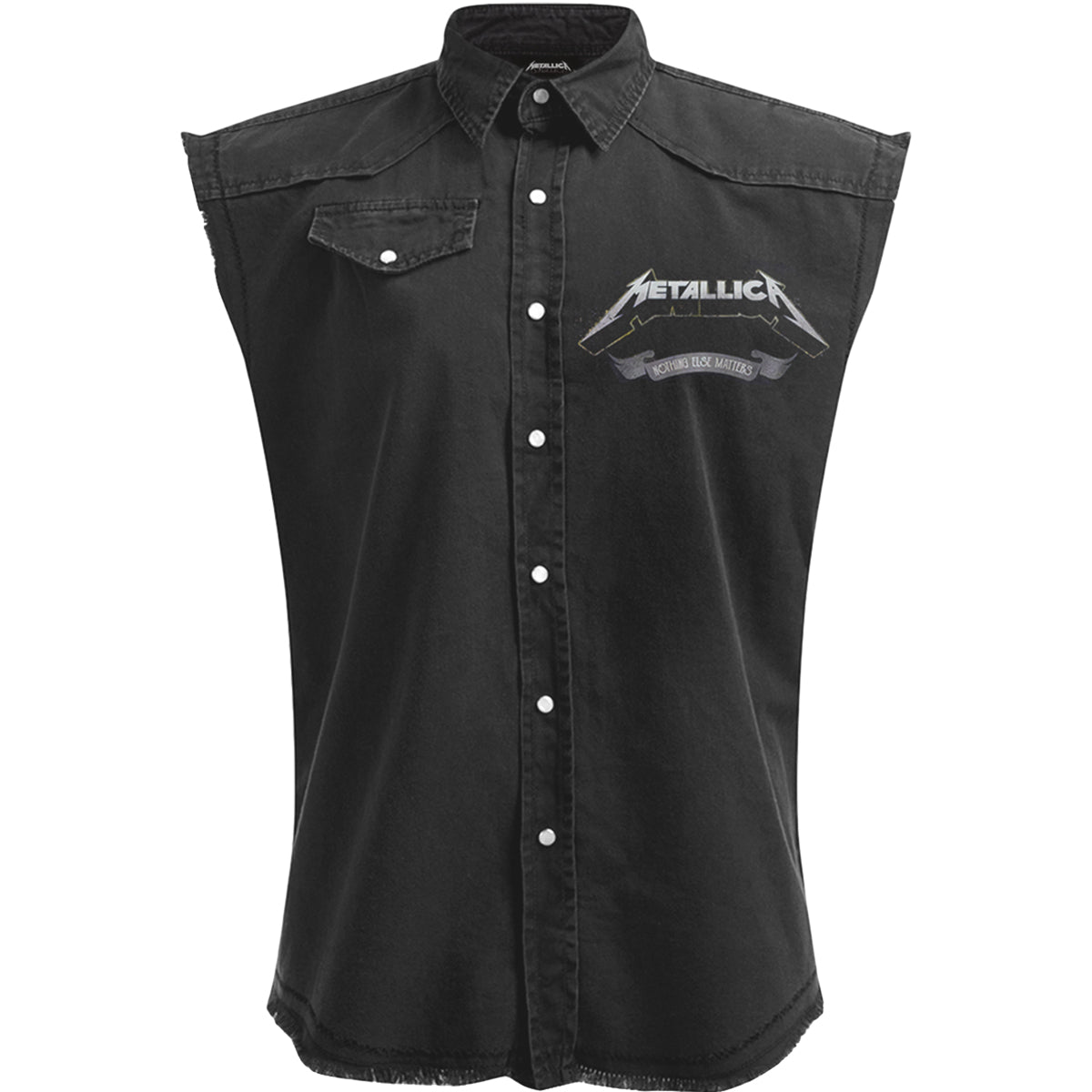 METALLICA - NOTHING ELSE MATTERS - Sleeveless Stone Washed Worker Black