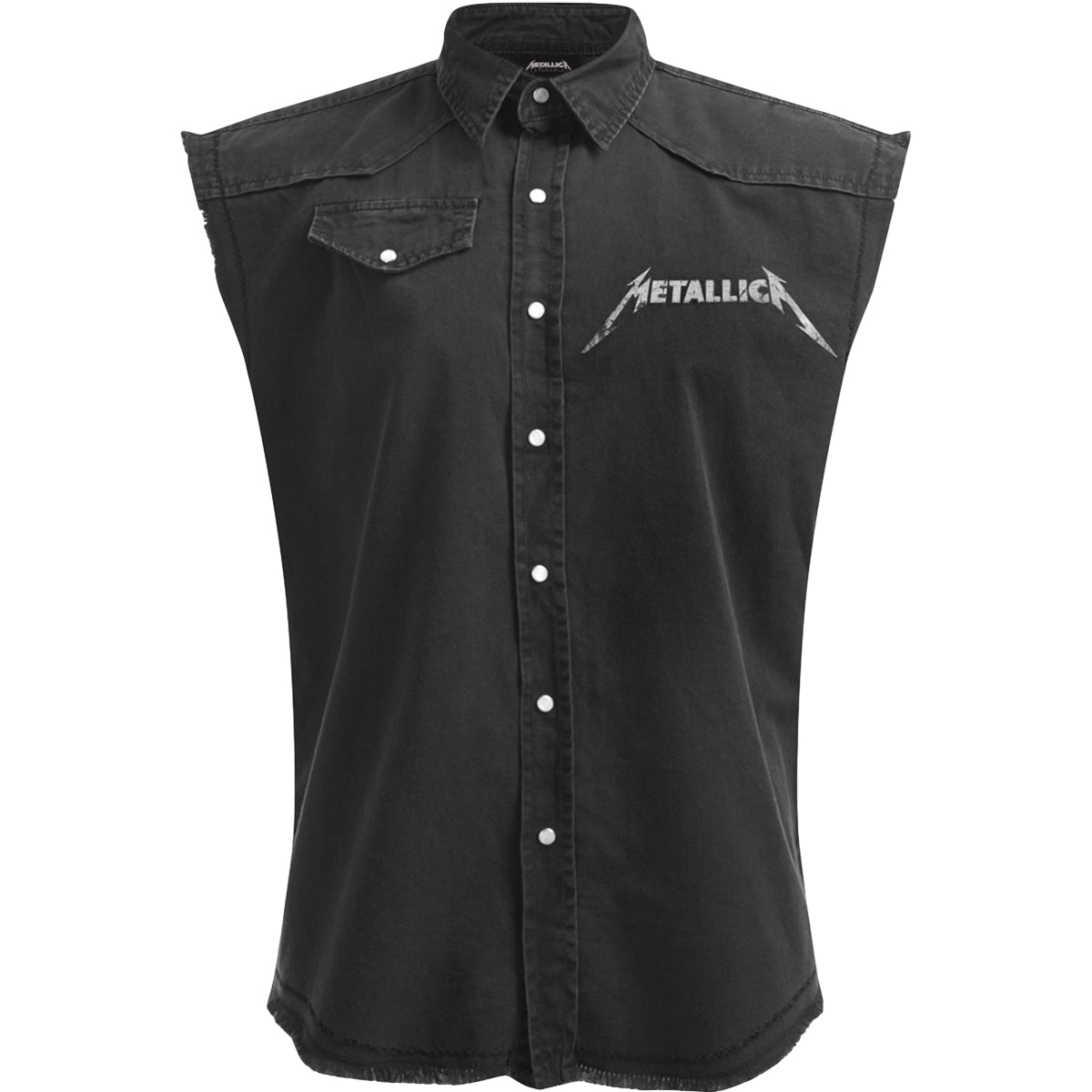 METALLICA - STONED JUSTICE - Sleeveless Stone Washed Worker Black