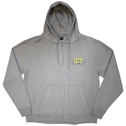 GREEN DAY - LONGVIEW DOODLE - Zipped Hoodie Grey
