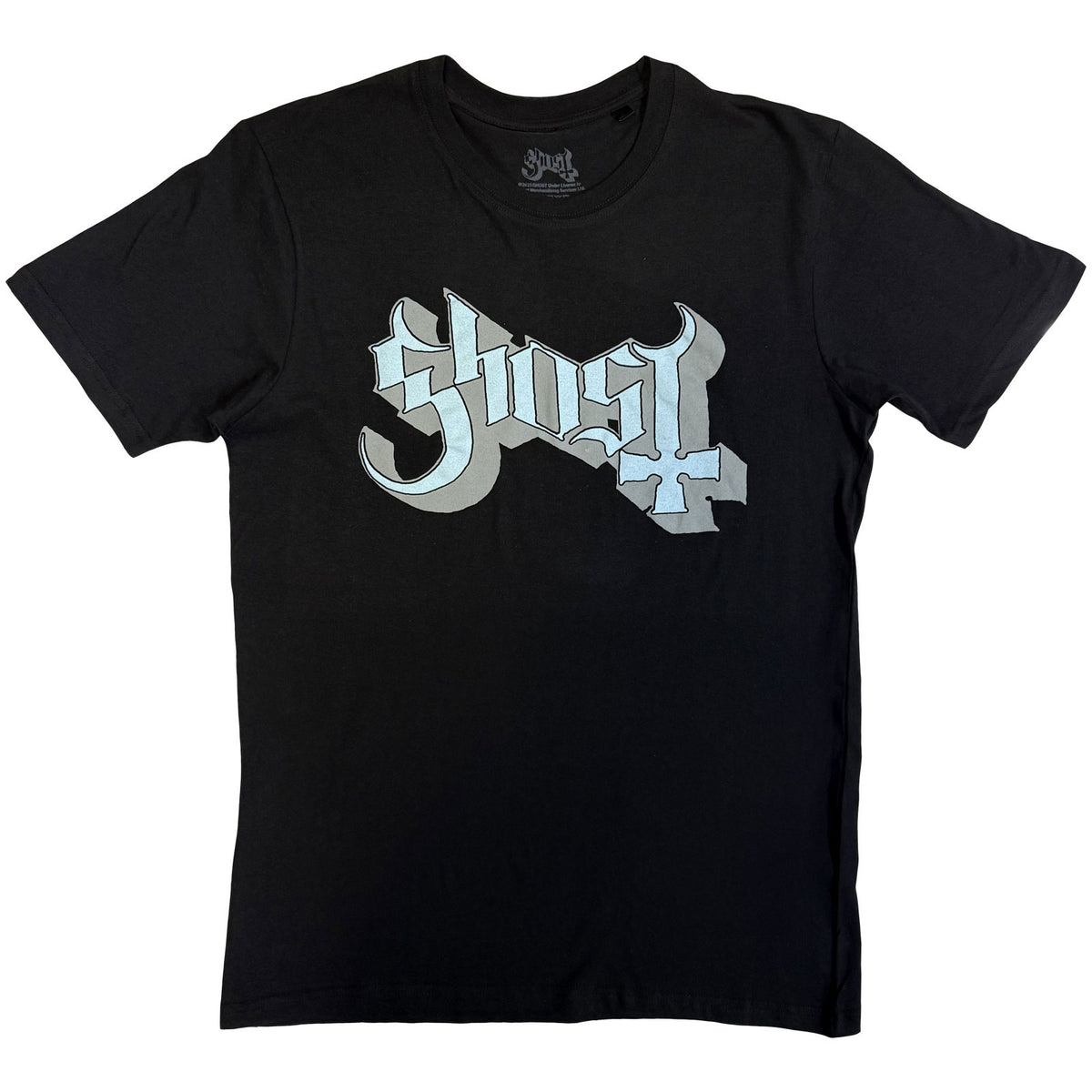 GHOST - BLUE/GREY KEYLINE LOGO - T-Shirt Black