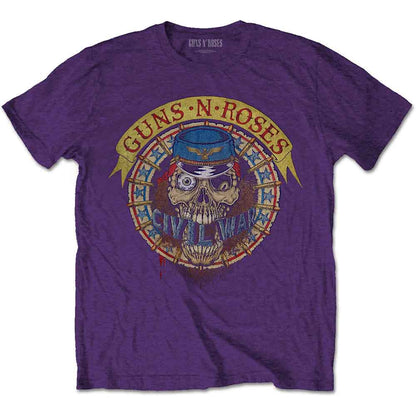 GUNS N' ROSES - SKULL CIRCLE - T-Shirt Purple