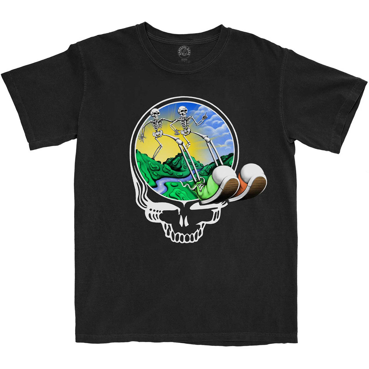 GRATEFUL DEAD - SKELES STEPPING - T-Shirt Black