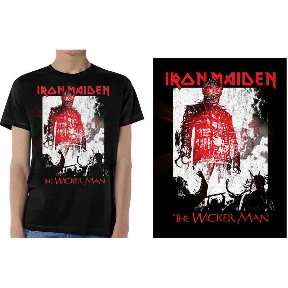IRON MAIDEN - THE WICKER MAN SMOKE - T-Shirt Black