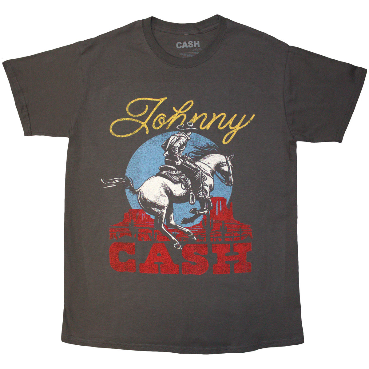 JOHNNY CASH - GALLOP - T-Shirt Grey