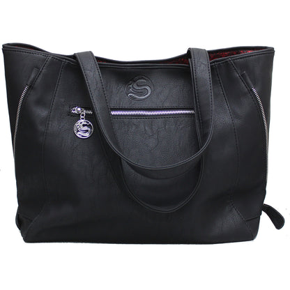 BURNT ROSE - Tote Bag - Top quality PU Leather Studded