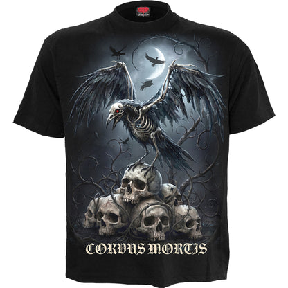 CORVUS MORTIS  - Front Print T-Shirt Black
