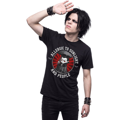 ALLERGIES - Front Print T-Shirt Black