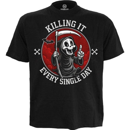 KILLING IT - Front Print T-Shirt Black