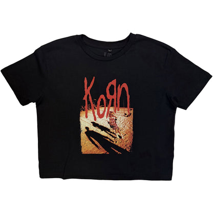 KORN - SHADOW PLAYGROUND - Ladies Crop Top Black