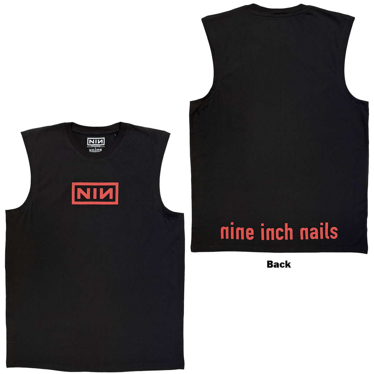 NINE INCH NAILS - RED LOGOS - Vest T-Shirt Black