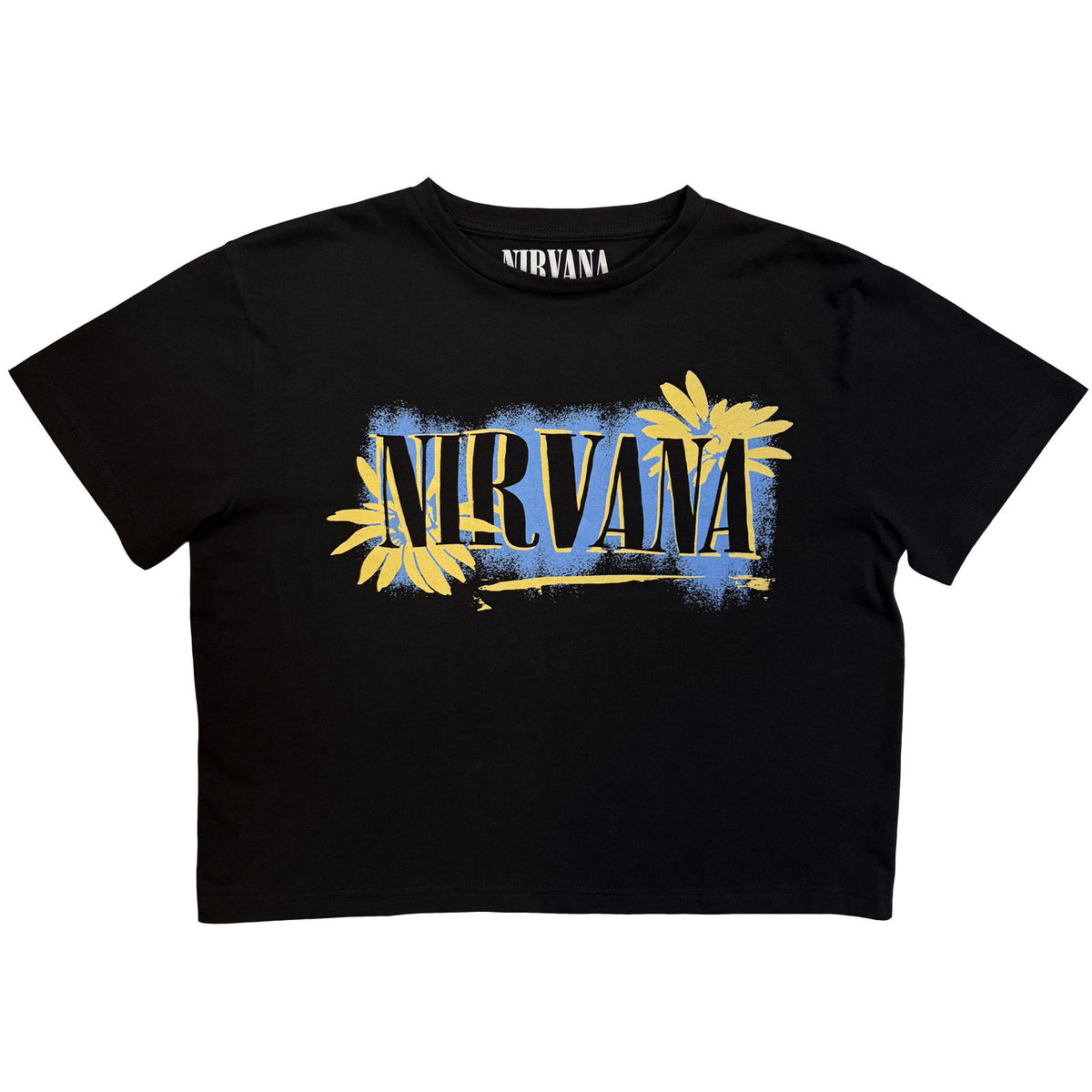 NIRVANA - ALL APOLOGIES - Ladies Crop Top Black
