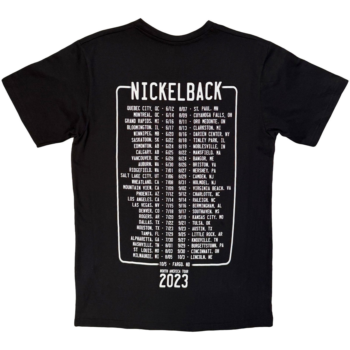 NICKELBACK - GET ROLLIN' TOUR - Carbon T-Shirt Black