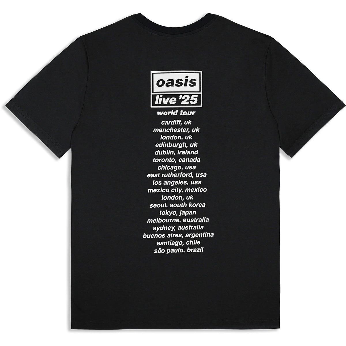 OASIS - COLLAGE LIVE '25 WORLD TOUR - T-Shirt Black