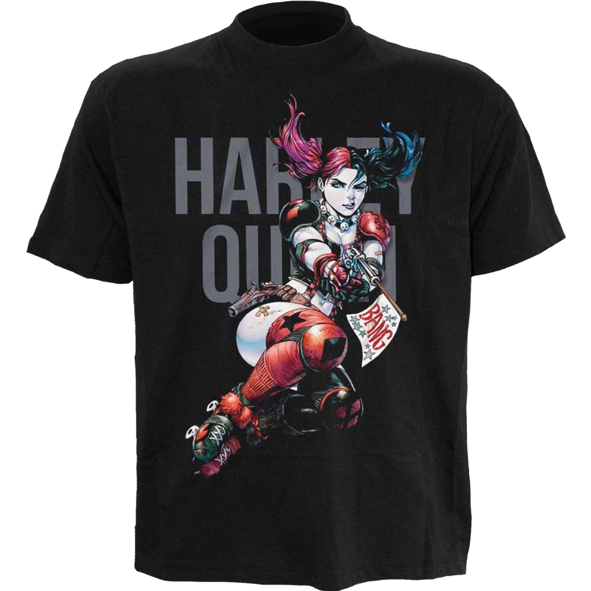 DC BATMAN - HARLEY BANG - Front Print T-Shirt Black