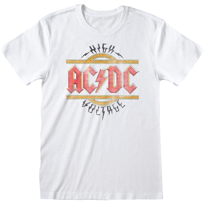 AC/DC - VINTAGE HIGH VOLTAGE - T-SHIRT - Front Print T-Shirt White