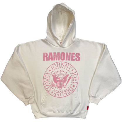 RAMONES - PINK PRESIDENTIAL SEAL - Ladies Pullover Hoodie Neutral