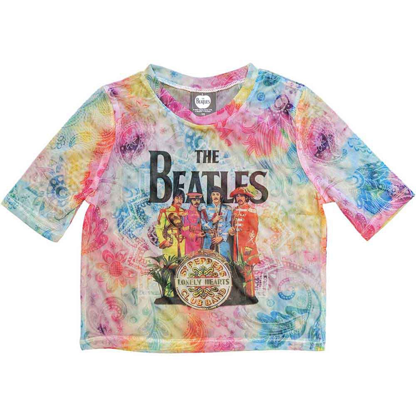 BEATLES, THE - SGT PEPPER - Crop Top White (Mesh)