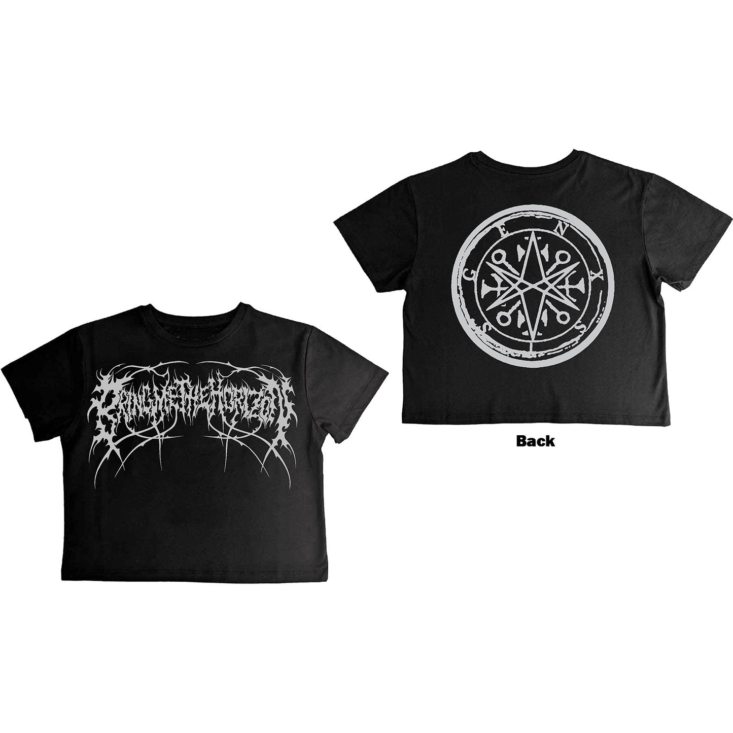 BRING ME THE HORIZON - METAL LOGO GENXSIS - Crop Top Black (Back Print)