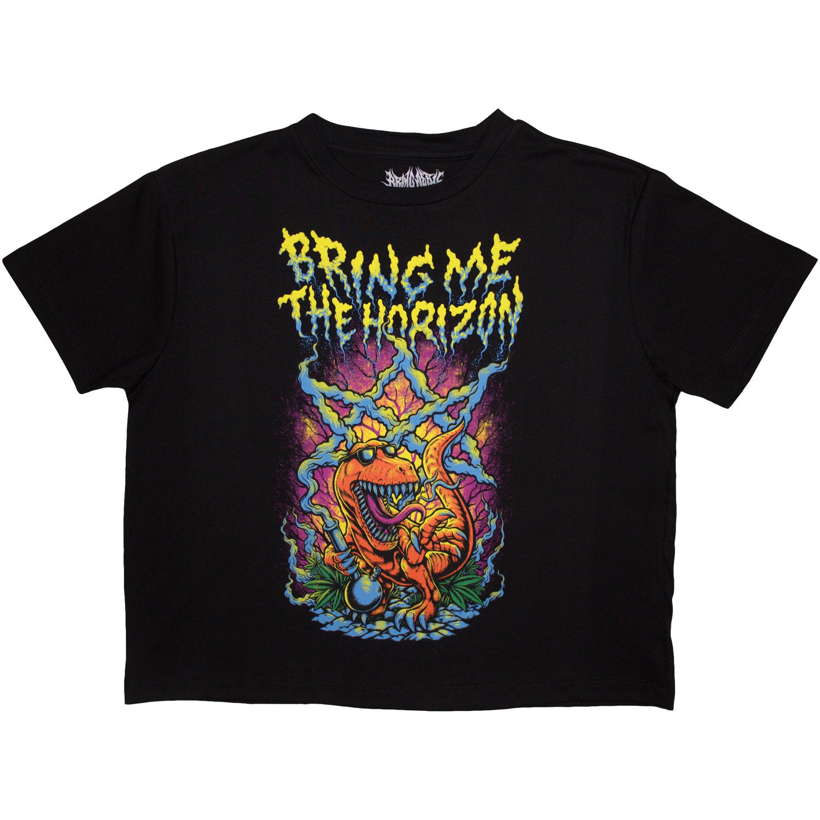 BRING ME THE HORIZON - SMOKING DINOSAUR - Crop Top Black